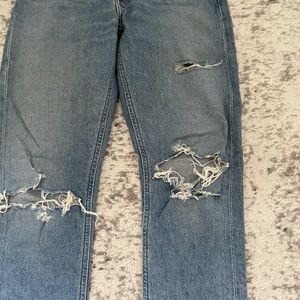 Agolde distressed straight leg jeans